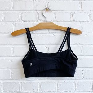LULULEMON black sports bra mesh straps